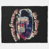 アメリカのトラック運転手に敬意を表する フリースブランケット (正面(横))