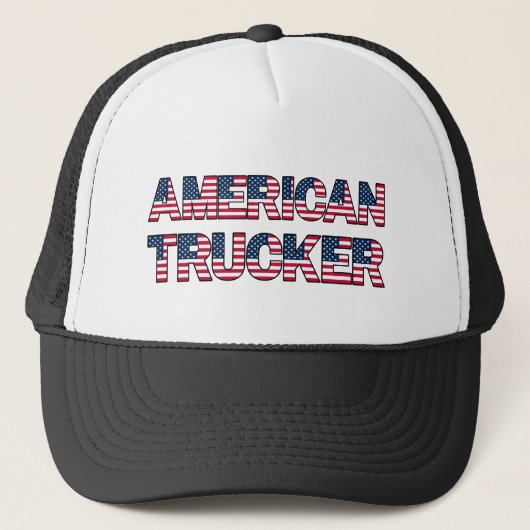 アメリカのトラック運転手の手紙の国旗の愛国道路 キャップ (正面)