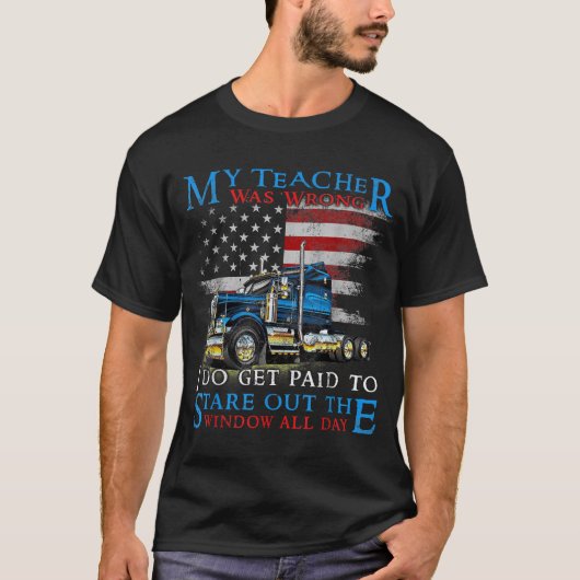 アメリカのトラック運転手 Tシャツ (正面)