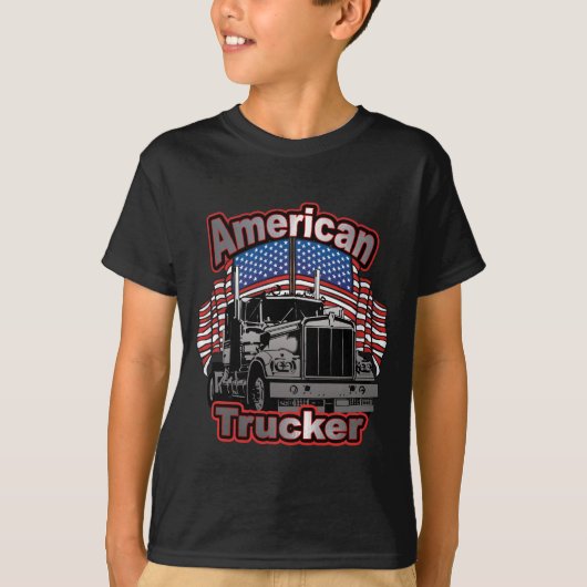 アメリカのトラック運転手 Tシャツ (正面)