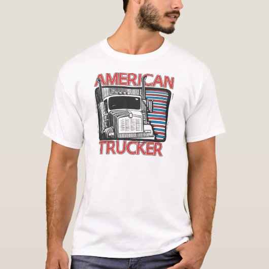 アメリカのトラック運送 Tシャツ (正面)