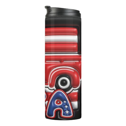 アメリカのトラック3Dインフラエフェクトのタンブラー タンブラー (回転右)