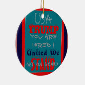 アメリカのトランプお前が雇われた!我統一された々は立つ! セラミックオーナメント (右)