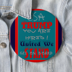 アメリカのトランプお前が雇われた！我統一された々は立つ！ 缶バッジ