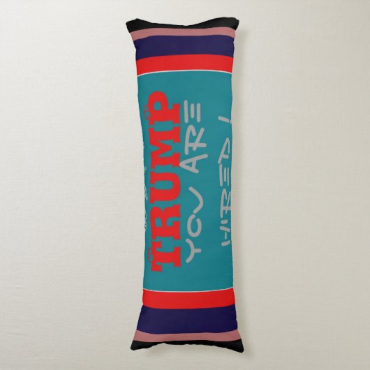 アメリカのトランプお前が雇われた！私たち統一されたスタンドアートプリント ボディピロー (正面縦)