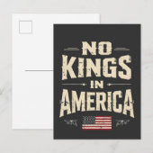 アメリカのトランプの政治家ユーモアの中で王はいない インビテーションポストカード (正面/裏面)