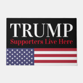 アメリカのトランプ国旗の黒人愛国心 ドアマット (正面)