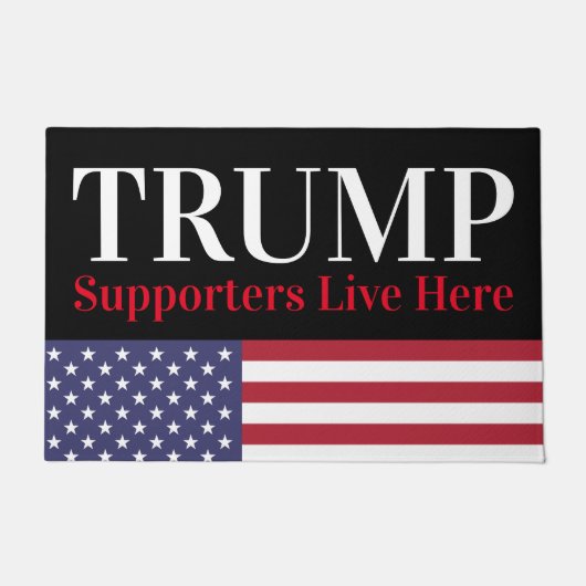 アメリカのトランプ国旗の黒人愛国心 ドアマット (正面)