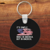 アメリカのトランプ関税貿易買メーカー キーホルダー (正面)
