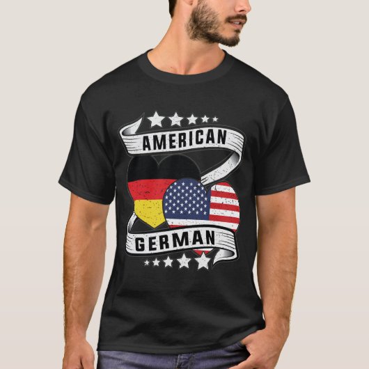 アメリカのドイツ国旗のシャツ半独 Tシャツ (正面)