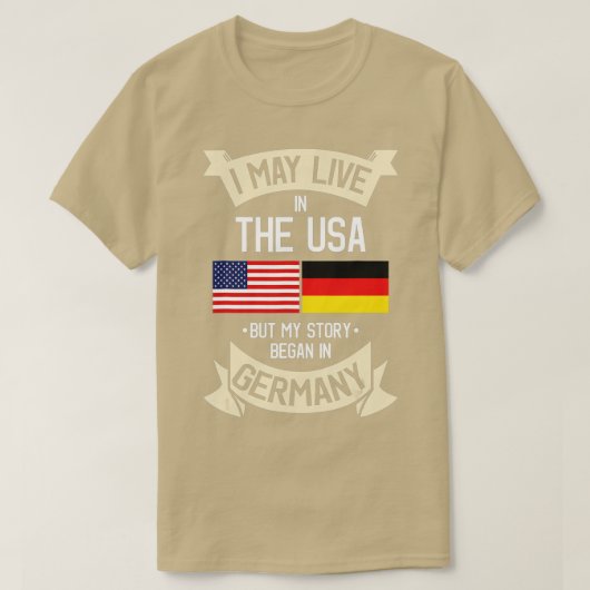 アメリカのドイツ国旗ドイツのルーツドイツのギフト Tシャツ (デザイン正面)