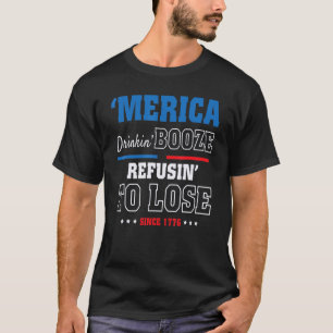 アメリカのドリンキン酒が7月4日に負けを控える Tシャツ