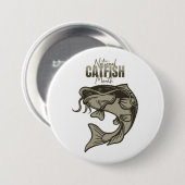 アメリカのナマズ月間 缶バッジ (正面&裏面)