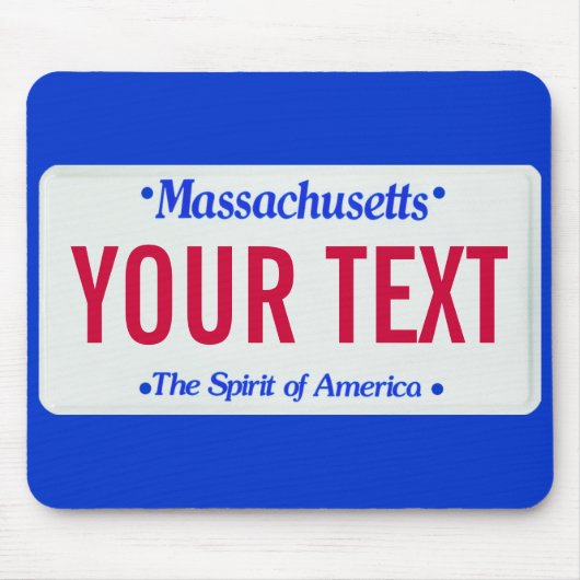 アメリカのナンバープレートのマサチューセッツ精神 マウスパッド (正面)