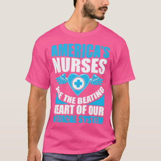 アメリカのナースは我々のメディの打ち負かすハートだ Tシャツ