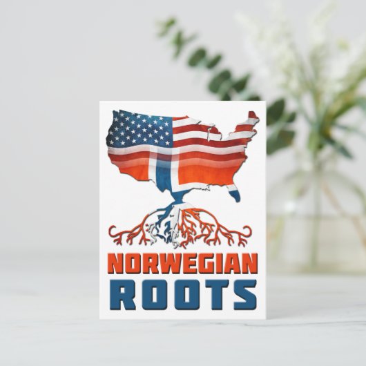 アメリカのノルウェーのルーツ ポストカード (スタンド正面)