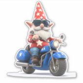アメリカのノームのバイク乗り シール (正面)
