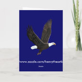 アメリカのハクトウワ鷹のカード カード (裏面)