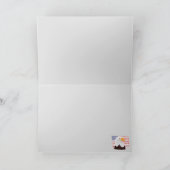 アメリカのハゲのワシとフラッグ – グレーの透明 カード (内部)