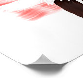 アメリカのハゲのワシと国旗 – 透明な白。 ポスター (角)