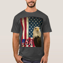 アメリカのハゲレトロ国旗、アメリカのシャツ – ZKOA Tシャツ