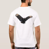 アメリカのハゲワシ写真をパーソナライズ Tシャツ (裏面)