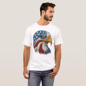 アメリカのハゲワシ愛国心 Tシャツ (正面フル)