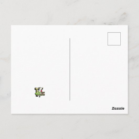 アメリカのハゲ飛んでいるワシを無料で食べる ポストカード (裏面)