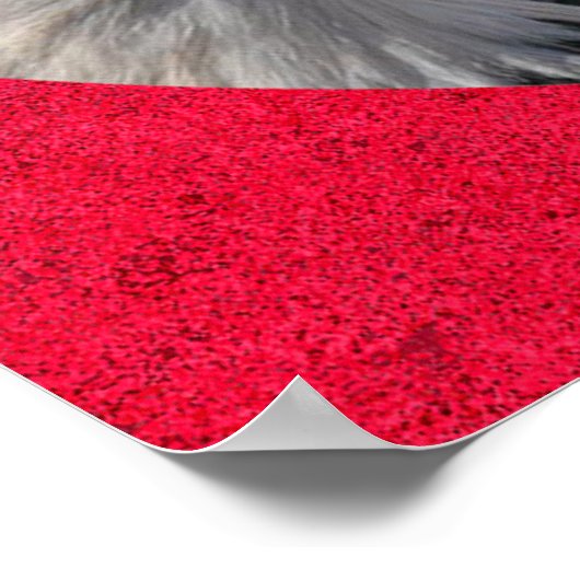 アメリカのハゲ・イーグルの鐘と国旗のポスター ポスター (角)