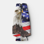 アメリカのハゲ・イーグル国旗 ボトルクーラー (裏面)