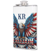 アメリカのハゲ・イーグル愛国的なアメリカ国旗の自由 フラスク (左)