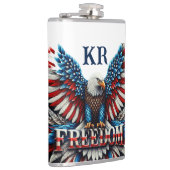 アメリカのハゲ・イーグル愛国的なアメリカ国旗の自由 フラスク (右)