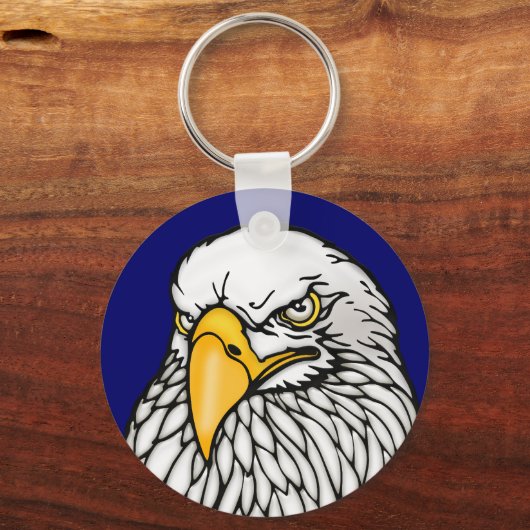 アメリカのハゲ・イーグル海軍 キーホルダー (正面)