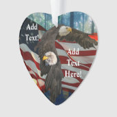 アメリカのハゲ・イーグル・アメリカ国旗 オーナメント (正面)