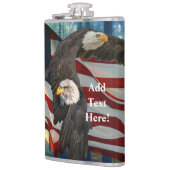 アメリカのハゲ・イーグル・アメリカ国旗 フラスク (左)