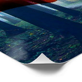 アメリカのハゲ・イーグル・アメリカ国旗 ポスター (コーナー)