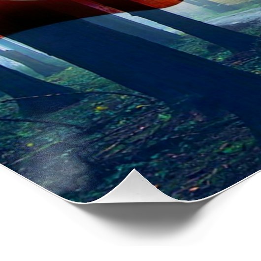 アメリカのハゲ・イーグル・アメリカ国旗 ポスター (コーナー)