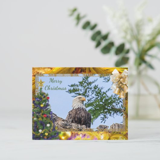 アメリカのハゲ・イーグル・クリスマスカード シーズンポストカード (スタンド正面)