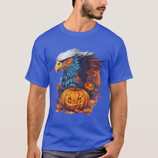 アメリカのハゲ・イーグル・ハロウィーン愛国的ハロウィーン Tシャツ (正面)