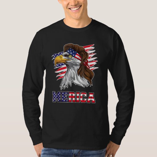 アメリカのハゲ・イーグル・マレーおもしろいト7月P日 Tシャツ (正面)