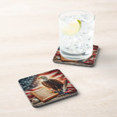 アメリカのハゲ・ワシ愛国主義 コースター (右側)