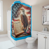 アメリカのハゲ・ワシ愛国主義 シャワーカーテン (インサイチュ)