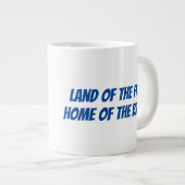 アメリカのハゲ・ワシ愛国主義 ジャンボコーヒーマグカップ (正面右)