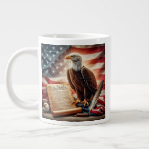 アメリカのハゲ・ワシ愛国主義 ジャンボコーヒーマグカップ