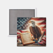 アメリカのハゲ・ワシ愛国主義 マグネット (正面/裏面)