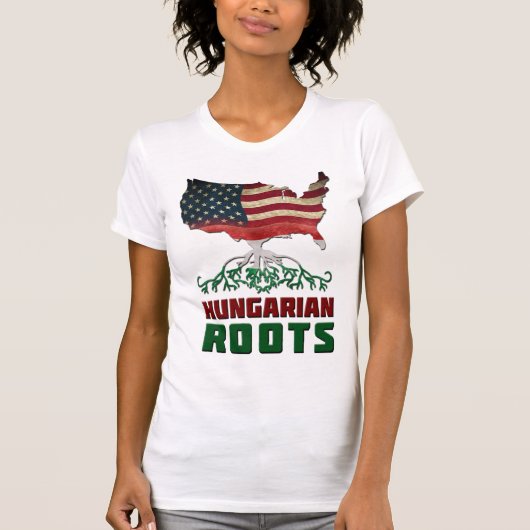 アメリカのハンガリーのルーツ Tシャツ (正面)