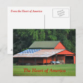 アメリカのハートからはがき ポストカード (正面/裏面)