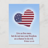 アメリカのハートとバイブル・バース ポストカード (正面)