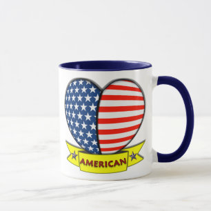 アメリカのハートのマグ マグカップ