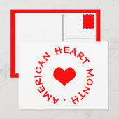 アメリカのハート月間 ポストカード (正面/裏面)